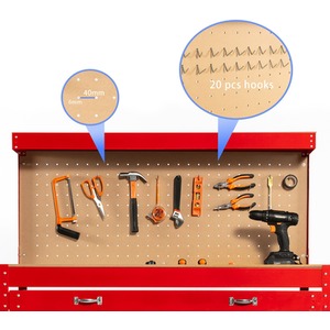 SwitZer Steel Garage Storage Work Bench - Red by SwitZer