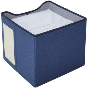 Foldable Cat Bed with Scratcher - Navy by Kidkid