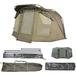 CARPZILLA Fishing Bivvy 1 Man Waterproof Camping Tent Shelter Door Windows Green - Dark Green by CARPZILLA