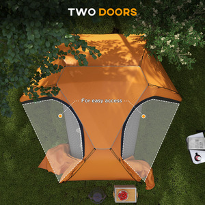 Outsunny 1-2 Man Camping Tent with Removable Rainfly Aluminium Frame by Outsunny