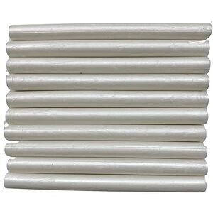 Pack of 10 Pearl White Shimmer Wax Sticks - White by Syntego