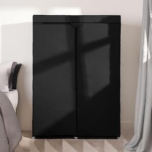 Fabric Double Canvas Wardrobe - Black by OHS