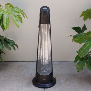 IPX4 Electric Quartz Bulb Heater 1.2KW - Black by Primrose