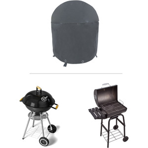 Heavy Duty Waterproof UV Outdoor BBQ Grill Protective Cover - Grey / Kettle by Home Source