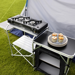 Odyssey Portable Camping Gas Stove Cooker Double - Black by Charles Bentley