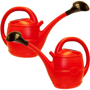 Red 10L Durable Lightweight Watering Can With Sprinkler Head and Handle - Red by STORM TRADING GROUP