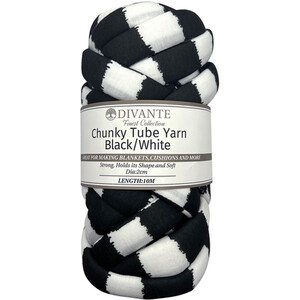 Chunky Tube Yarn - Black and White by Divante