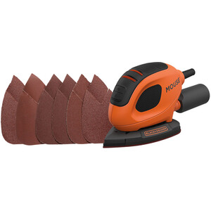 BLACK+DECKER 55W Corded Mouse Sander & 6 Sanding Sheets by Black + Decker