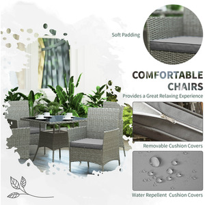 Outsunny 5-Piece Rattan Garden Furniture Set by Outsunny