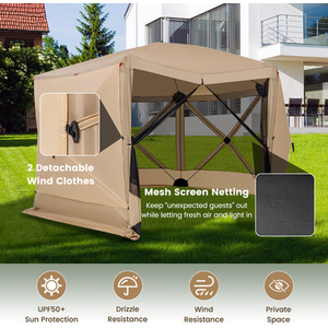 Pop-up Screen House Tent Camping Gazebo by Costway
