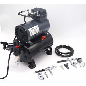 Switzer AS186 Double Action Airbrush Kit Compressor - Grey by SwitZer