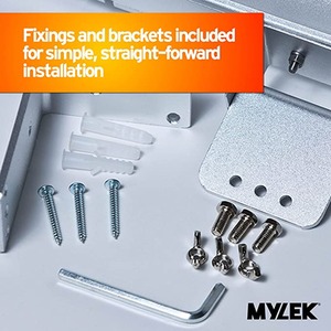 Mylek Wall Mounted Patio Heater 2000W With Remote Control - Silver by Mylek