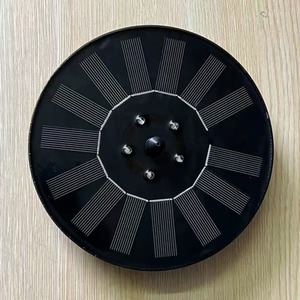Solar Fountain Pump with LED light - Black / 18.5cm