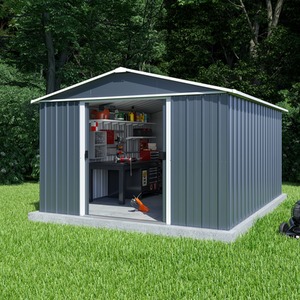 Yardmaster Castleton Metal Shed - Anthracite / 396cm by Yardmaster