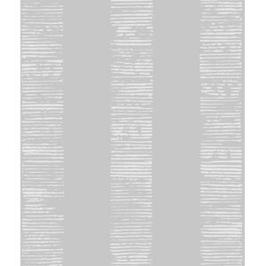 Boutique Mara Stripe Wallpaper - Grey by Boutique by Graham Brown