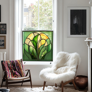 Diso Art Deco Stained Glass Privacy Window Film by Creative Printing Solutions