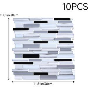 10Pcs Marble Effect Tile Stickers by Livingandhome