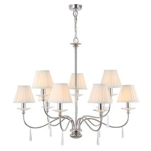 Finsbury Park 9 Light Chandelier Polished Nickel Finish, E14 - Polished Nickel