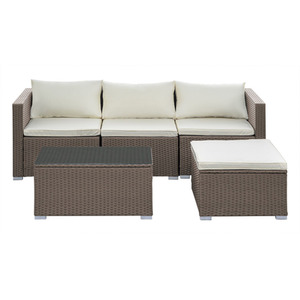 4-Seater Knightsbridge Rattan Sofa Set - Brown