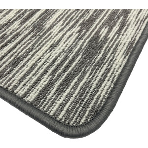 Broken Stripe Washable Mat - Grey