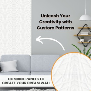 3D Wall Panels (50x50 cm) PVC Cladding Panel in Geometric Line Design by NOVECRAFTO