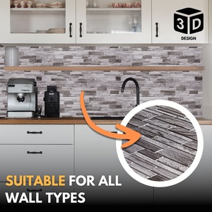 3D Wall Panels (96x48 cm) PVC Cladding Panel in Brick Effect by NOVECRAFTO