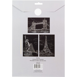 Art Studio World Landmark Scratch Art Set by Art Studio