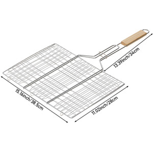 Grill Press Square Griddle with Locking Clamp - Large / 38.5cm by Livingandhome