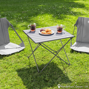 Lightweight Camping Table - Grey / 40cm by Trail