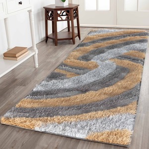 Modern Soft Swirl Shimmer Shaggy Area Rugs by Desire Rugs
