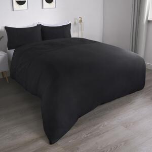 Filled Pinsonic Panel Duvet Cover Set - Black / Double by OHS