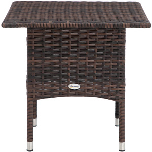 Outsunny All Hand Woven PE Rattan Outdoor Coffee Table - Brown by Outsunny