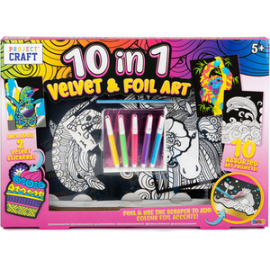10 in 1 Velvet and Foil Art Kit - Multicolour