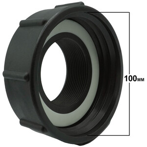 IBC S100x8 (3 Inch) Female Buttress to (2 inch) BSP Female Adapter - Black by DNA PACKAGING LTD