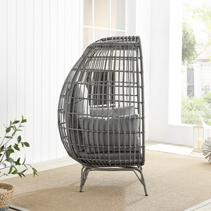 Garden Egg Chair - Grey by FurnitureboxUK