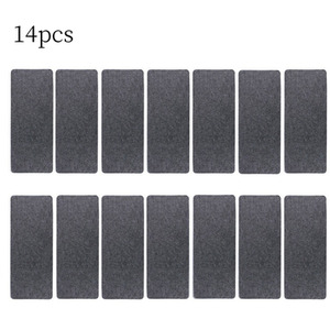 14 Piece Set Tread Rugs for Stair - Dark Grey by Livingandhome