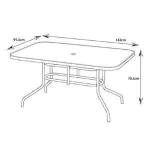 Rio Large Garden Table by Outdoor Essentials