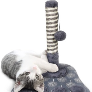 Cat Scratching Post Grey Scratch Tree with Ball - Grey by Nobleza