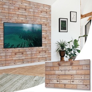 3D Wall Panels (96x48 cm) PVC Cladding Panel Wooden Design by NOVECRAFTO