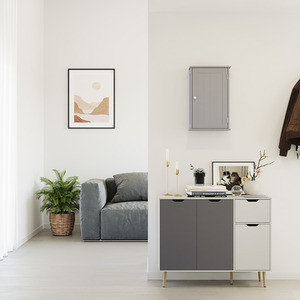 Grey Priano Wall Cabinet - Grey by Vida Designs