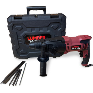 Lumberjack SDS Rotary Hammer Drill with Drilling Bits Included - Red by Lumberjack