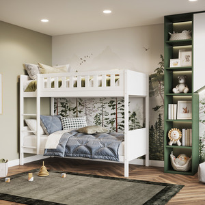 Rest Relax Brandon Wooden Bunk Bed White - White by Rest Relax