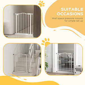 PawHut Adjustable Metal Pet Gate Safety Barrier by PawHut