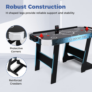 Foldable Air Hockey Table - Black by Costway