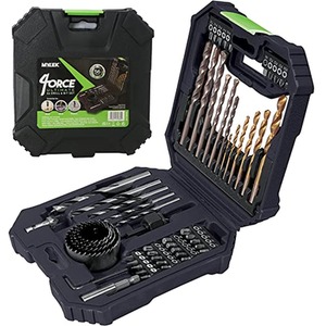 MYLEK 56 Piece Drill Bit And Screwdriver Accessory Set with Storage Case - Black by Mylek