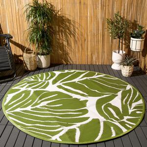 Palm Leaf Round Outdoor Rug - Green by OHS