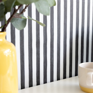 Quadrostyle STRIPES INK BLACK Wall Tile and Furniture Vinyl Stickers by Quadrostyle