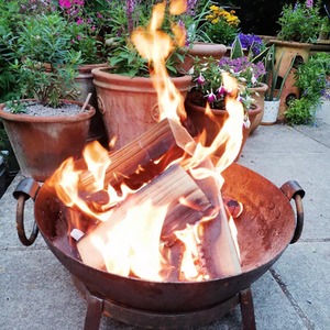 BBQ Fire Pit Kadai Steel Karai Bowl by Inspirational Gifting