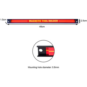 6Pcs Magnetic Tool Holder Magnetic Organizer Bar - Red by Costway