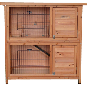 FSC Two Storey Pet Hutch with Tray - Light Brown by Charles Bentley